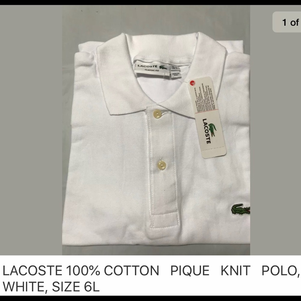 Lacoste 100% cotton polo shirt